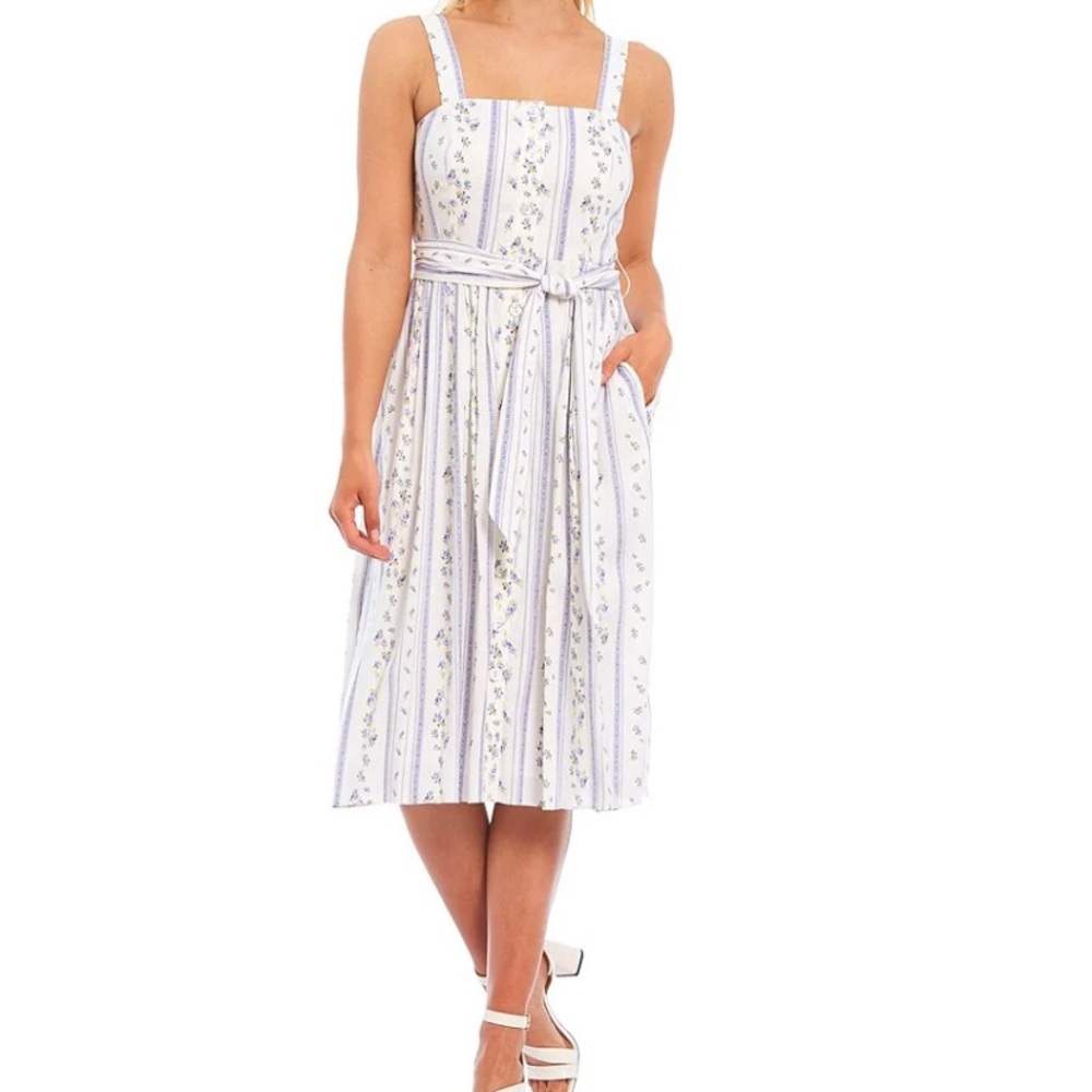 NWT Antonio Melani Daniela Linen Sleeveless Dress